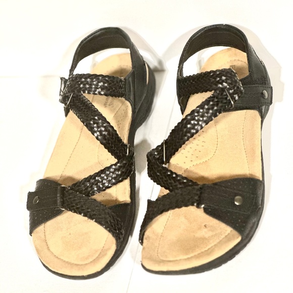 Earth Origins Shoes - Earth Origins Genuine Leather Black Hiking Sandals Size 9 1/2